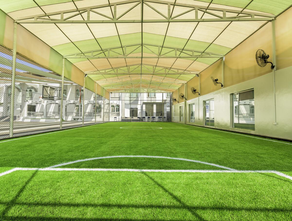 outdoor covered football court