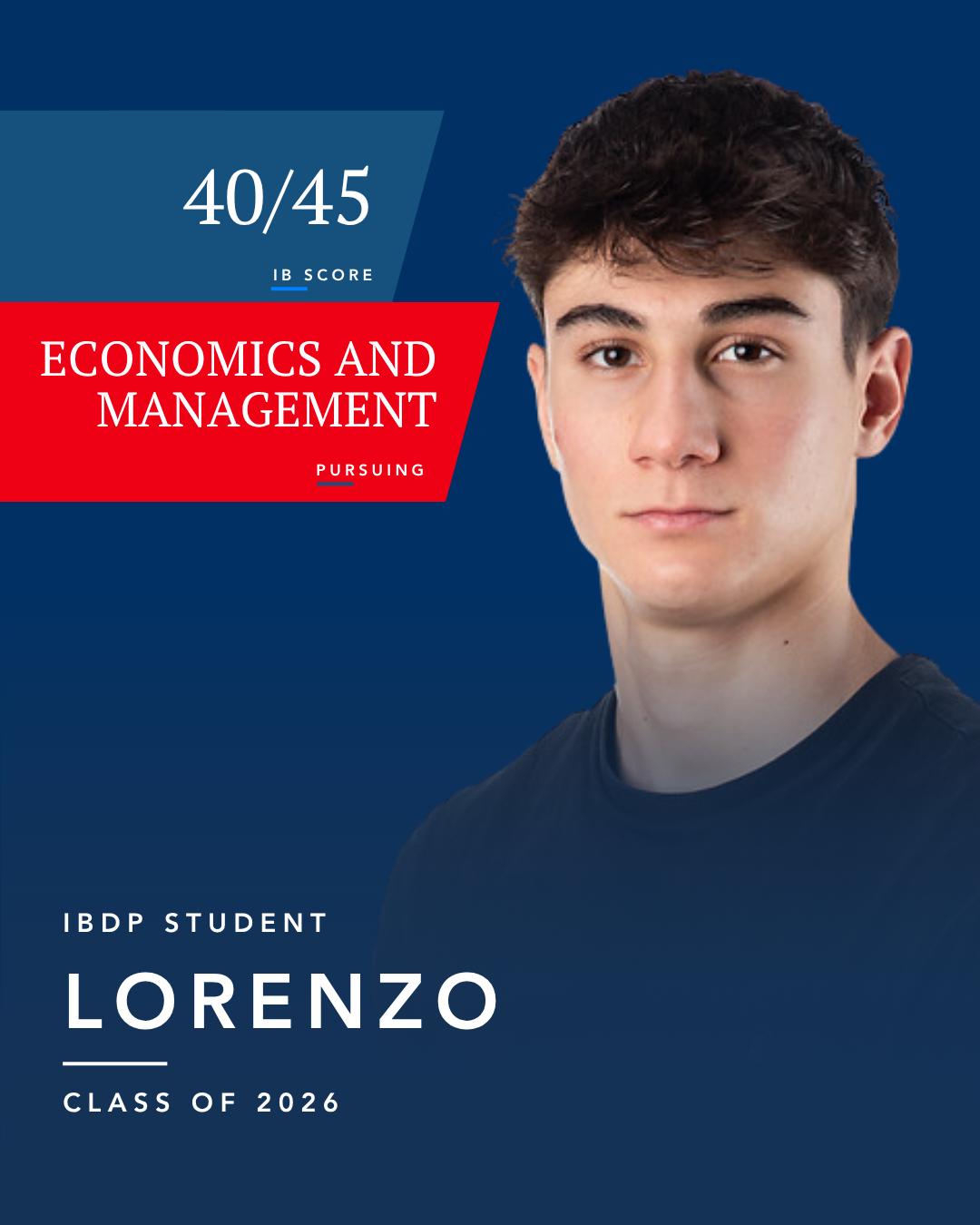 IBDP STUDENT LORENZO