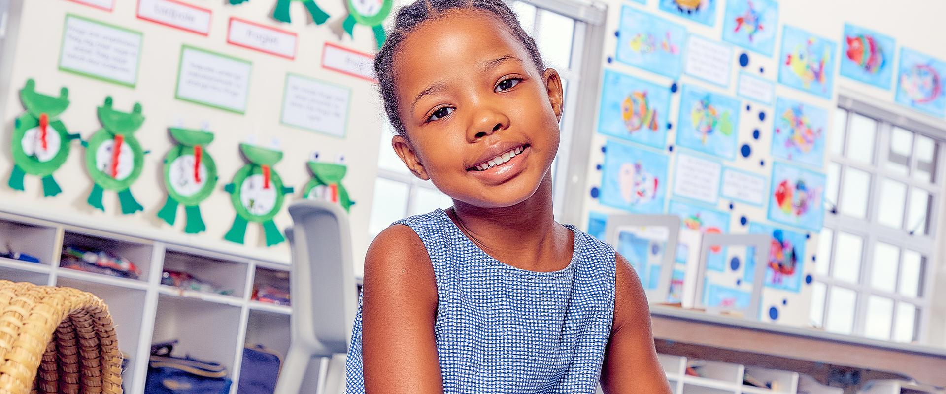 Girl smiling at the camera