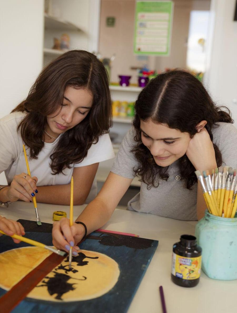 Aula de Artes do Ensino Médio na Escola Eleva Brasília, na Asa Sul