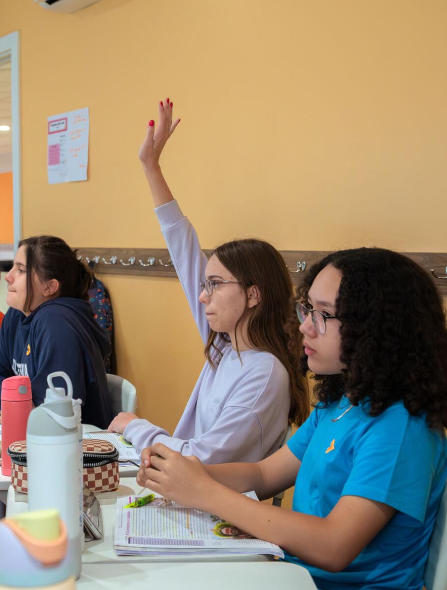 Aula do Ensino Médio na Escola Eleva Brasília, na Asa Sul
