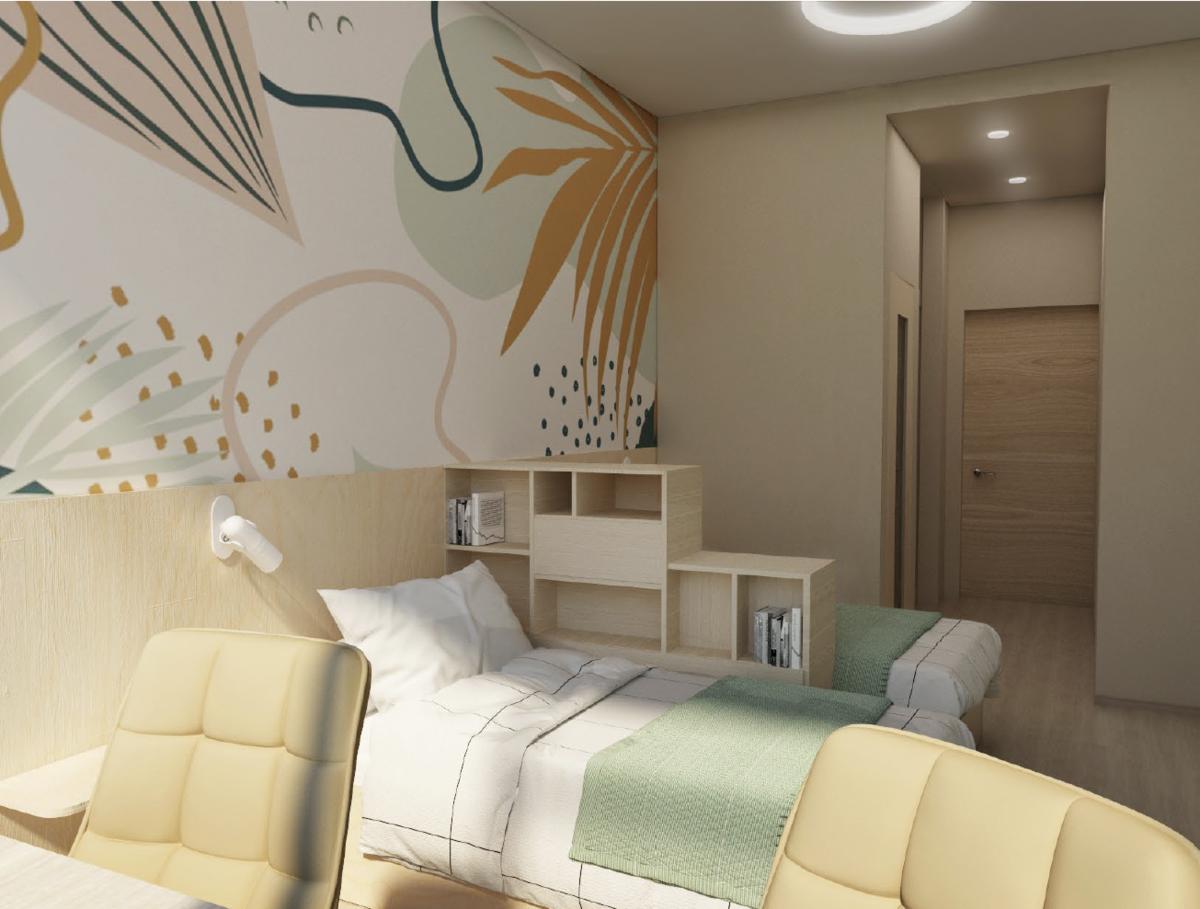 double boarding room