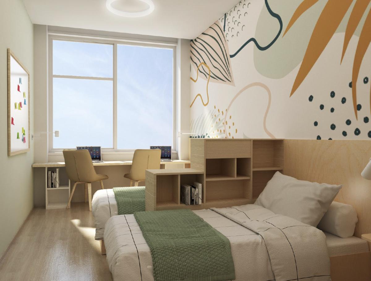 double boarding room