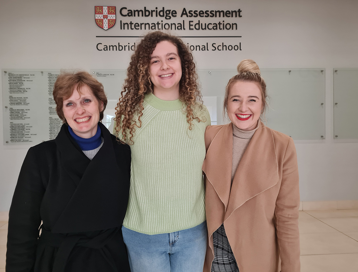 Left to right Kerryann Collier Head of Art, Laura Brink, Richelle Swart Head of History