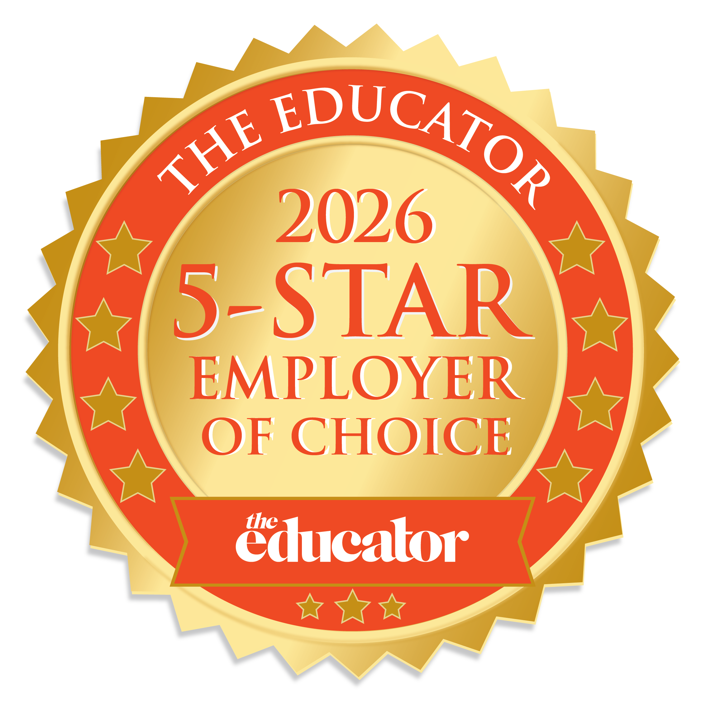  5 stars in the Educators Employer of Choice Awards