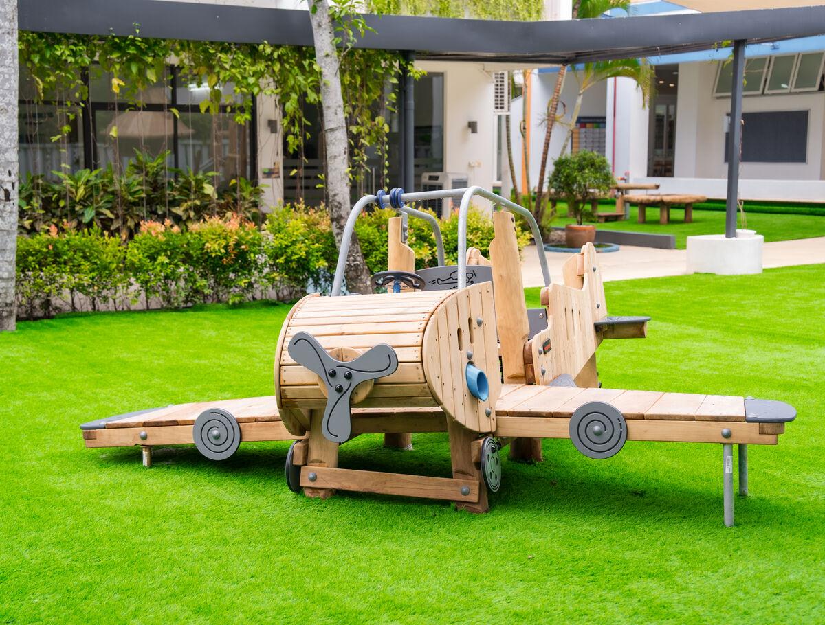 Outdoor spaces for students at Thao Dien International School