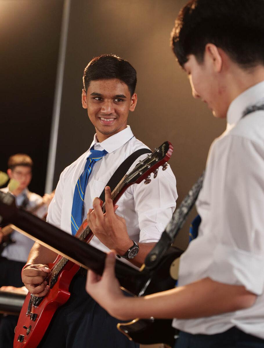 Music for students at International School near Thu Thiem