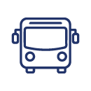 Colegio con diferentes rutas de autobus