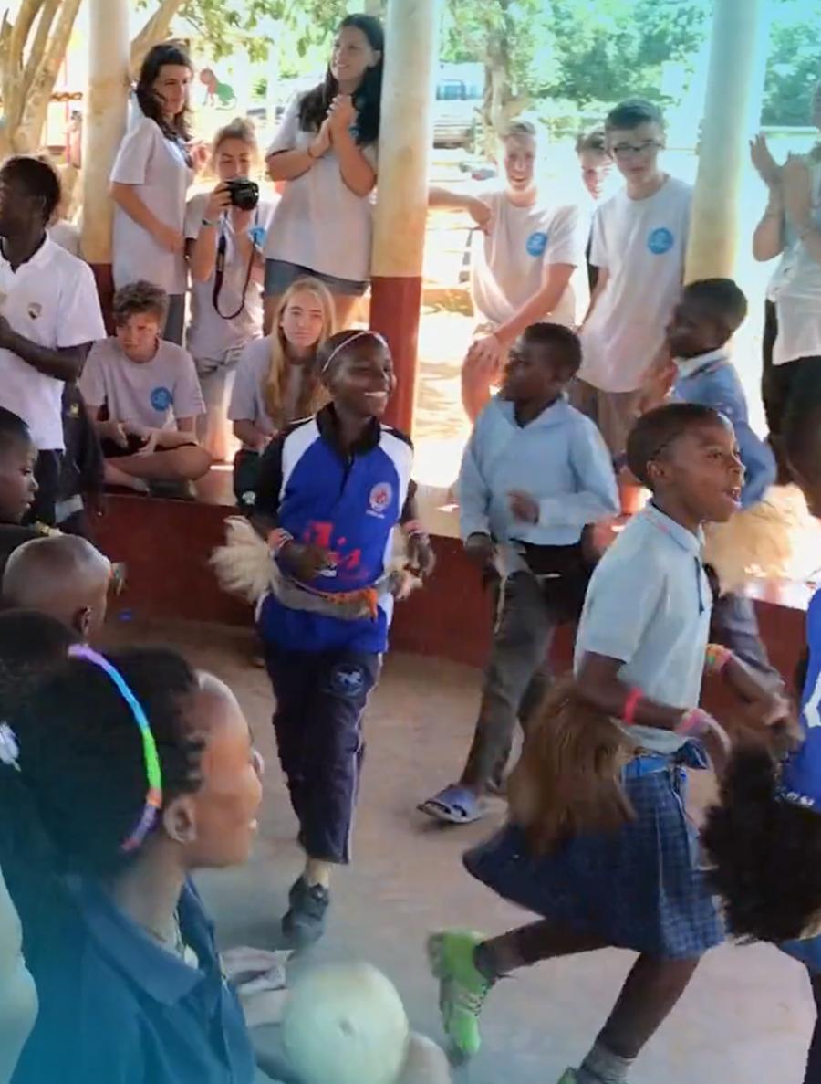 Kids performing traditional dance