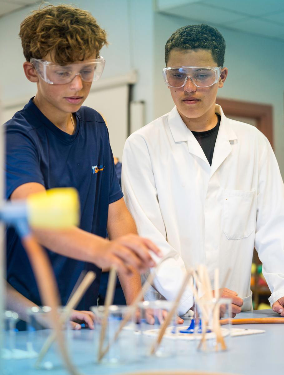 Students conducting experiment